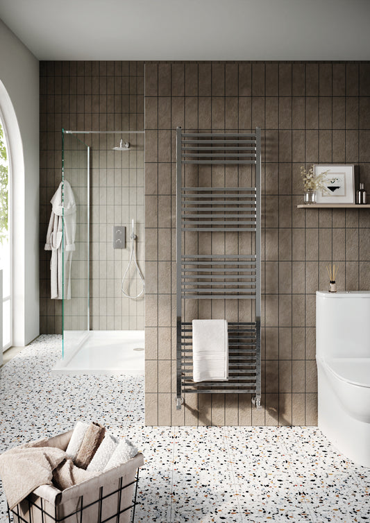 Simona Designer Chrome Towel Rail