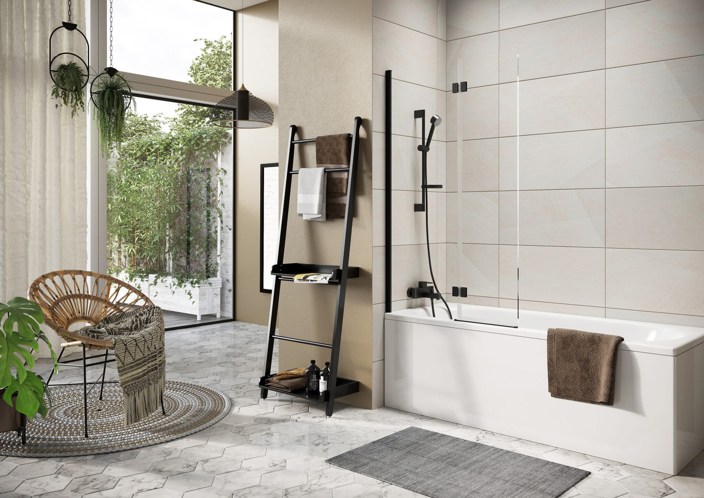 Thalia Inward Opening Bath Screen