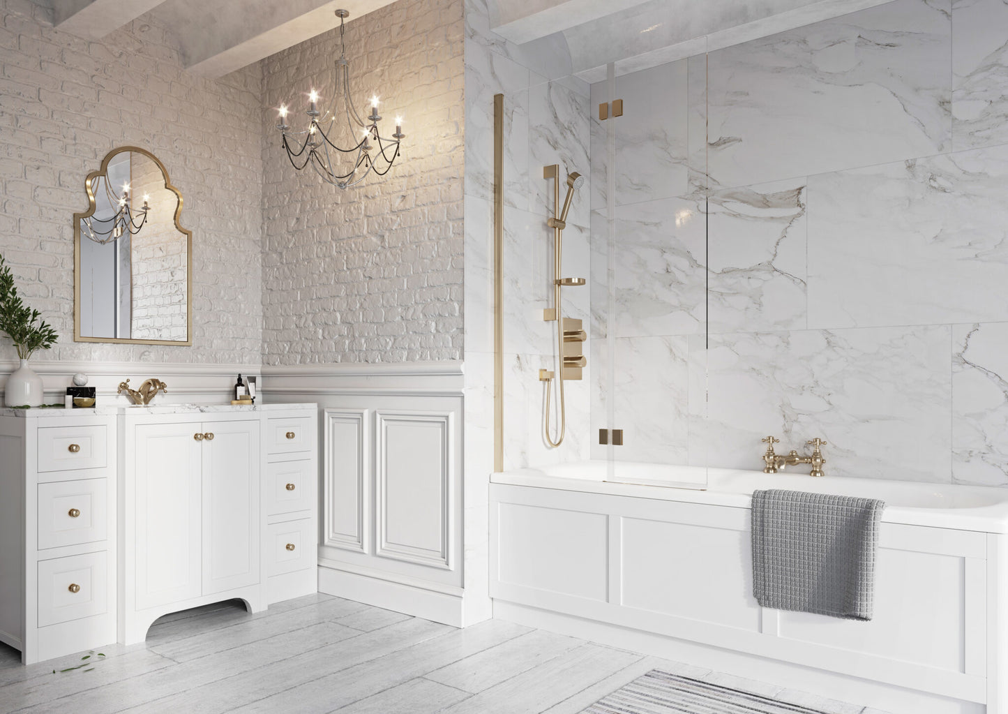 Thalia Inward Opening Bath Screen