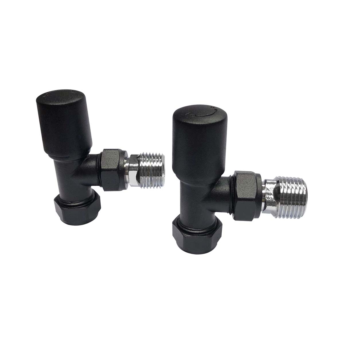 Angled 15mm Radiator Valve Pair