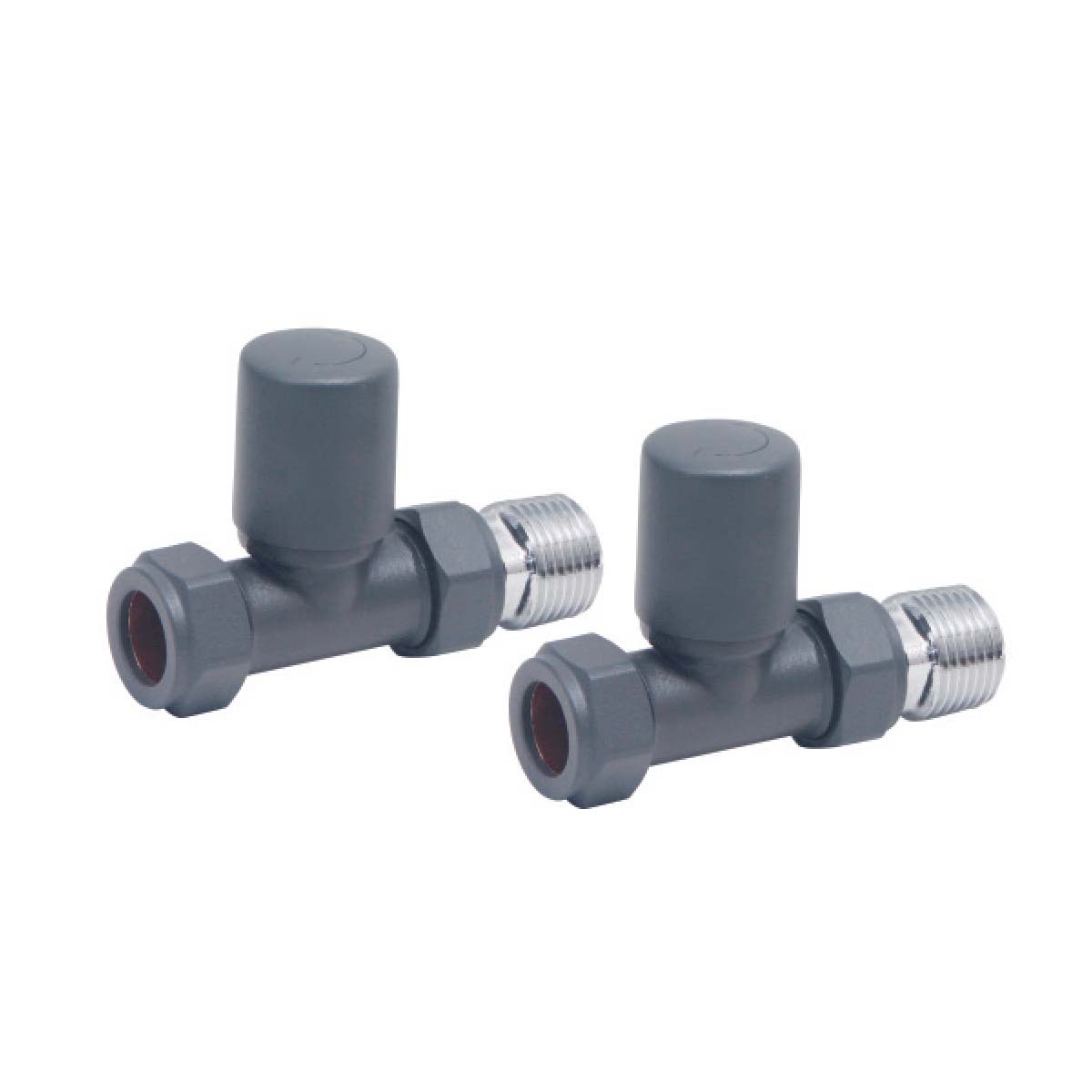 Angled 15mm Radiator Valve Pair