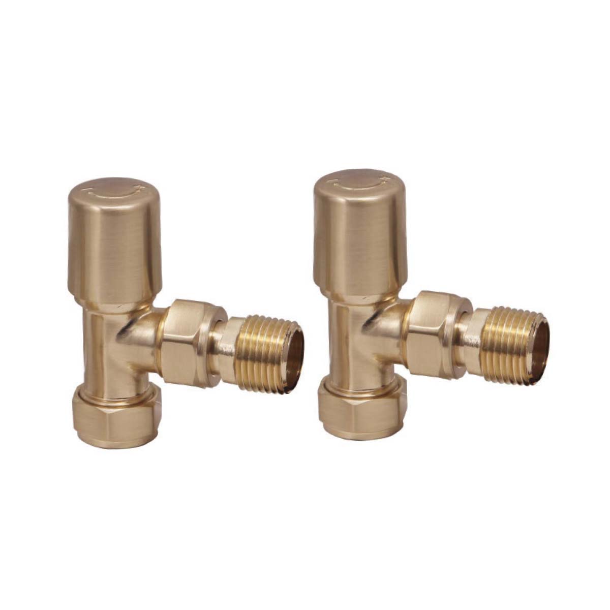 Angled 15mm Radiator Valve Pair