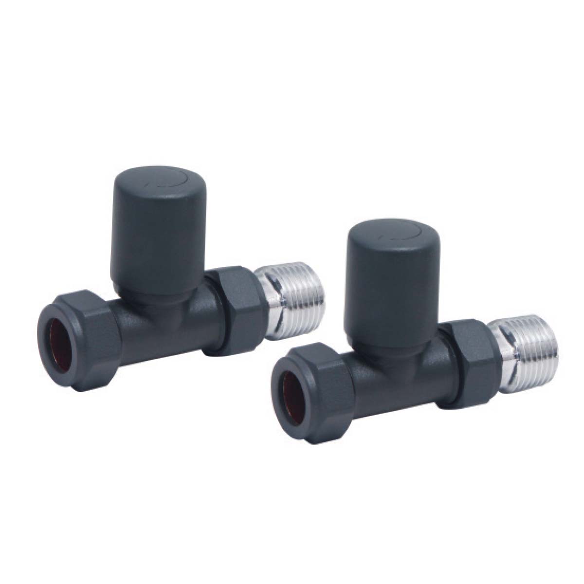 Angled 15mm Radiator Valve Pair