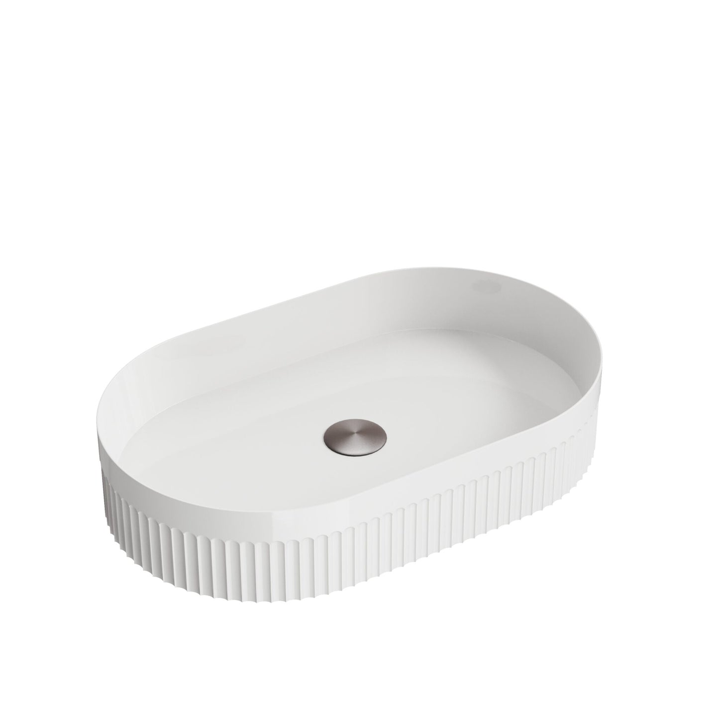 Fluted Oval Countertop Basin
