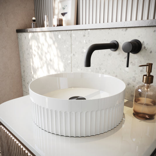 Fluted Oval Countertop Basin