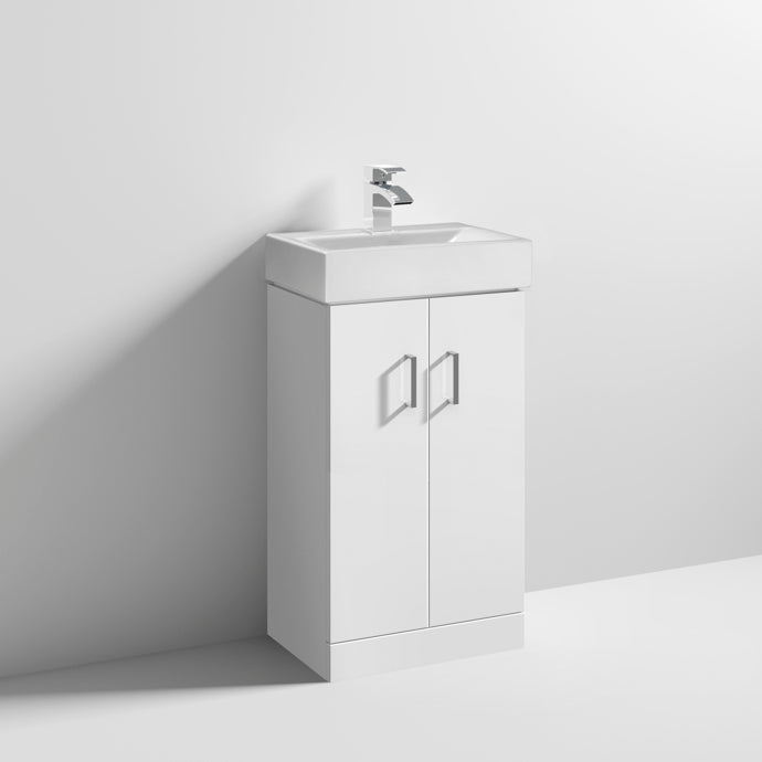 Floor Standing Basin Unit Gloss White