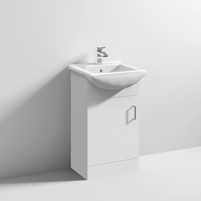 Floor Standing Unit White With Square Basin
