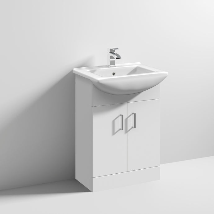 Floor Standing Unit White Square Basin