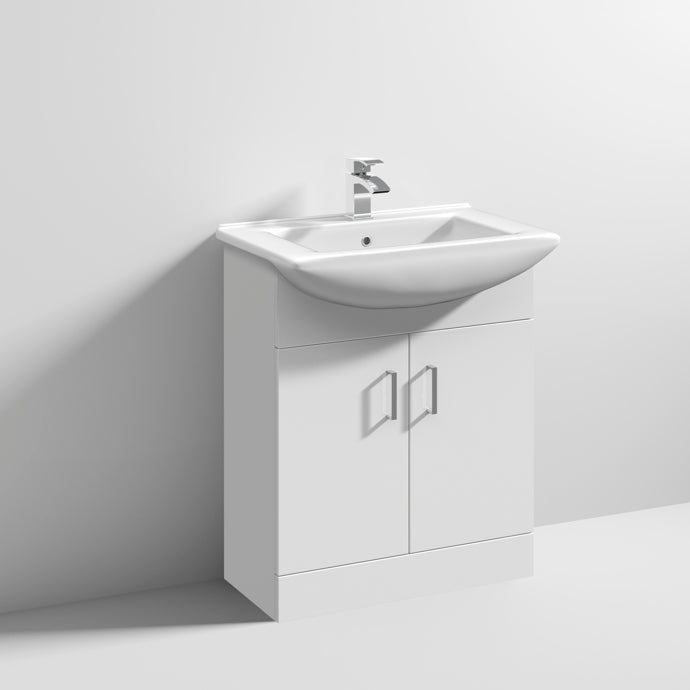 Floor Standing Unit White Square Basin