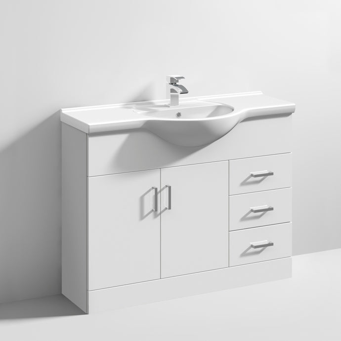Floor Standing Unit White Round Basin