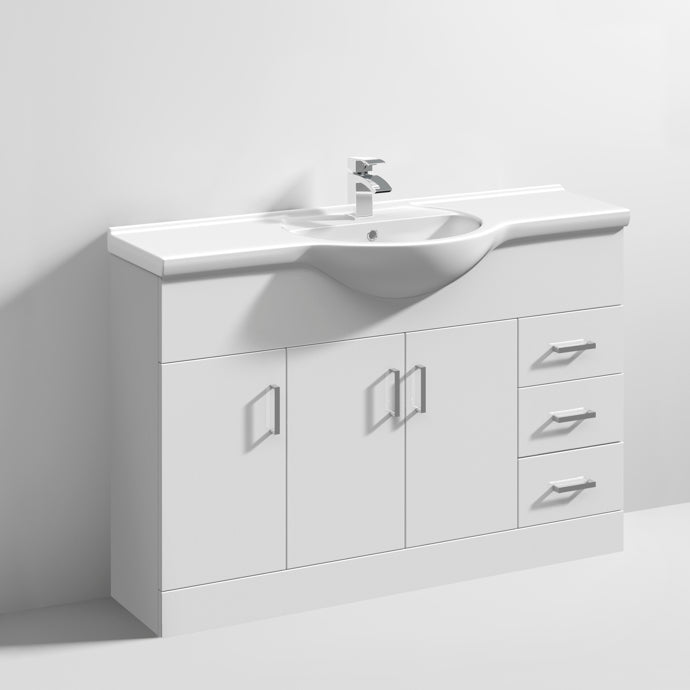 Floor Standing Unit White Round Basin