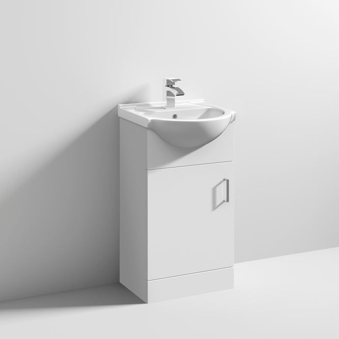 Floor Standing Unit White With Round Basin