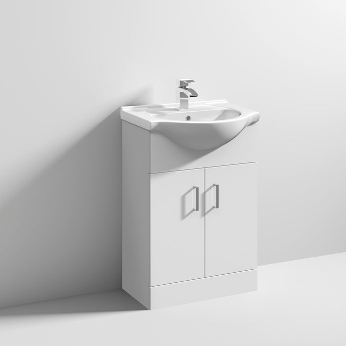 Floor Standing Unit White With Round Basin