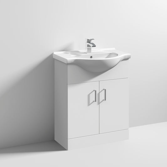Floor Standing Unit White Round Basin