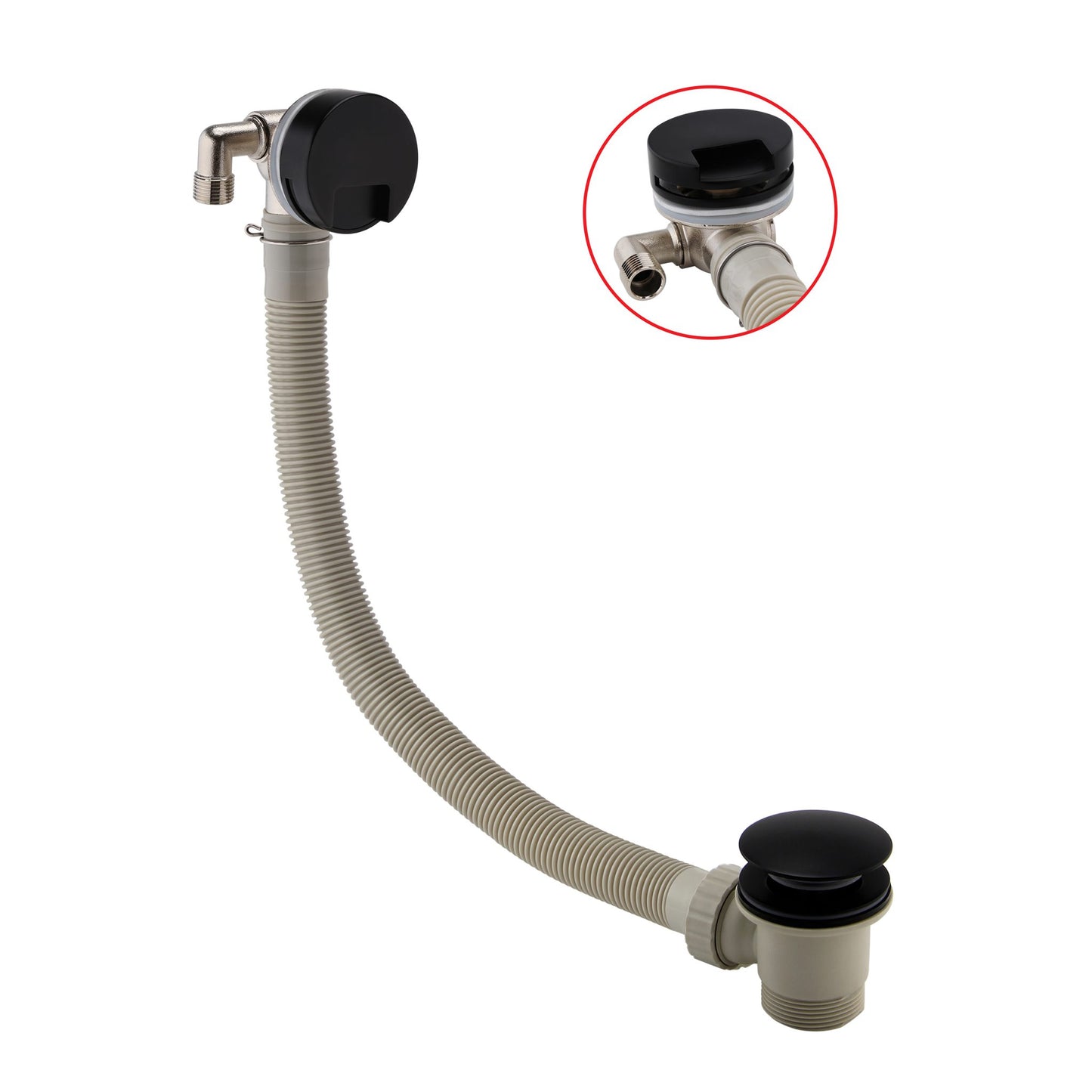 Round  Bath Filler & Overflow