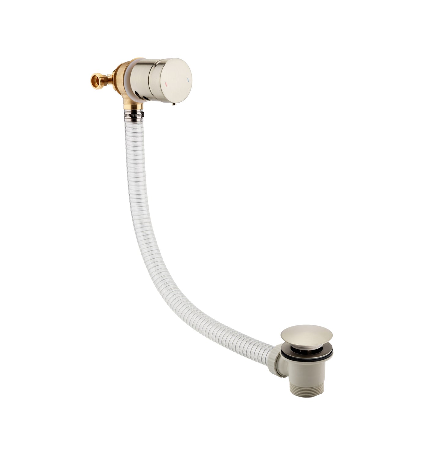 Square Bath Filler, Overflow & Valve