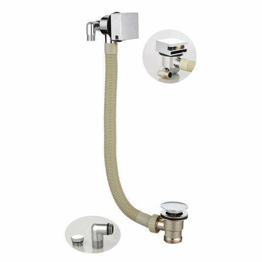 Square Bath Filler and Overflow