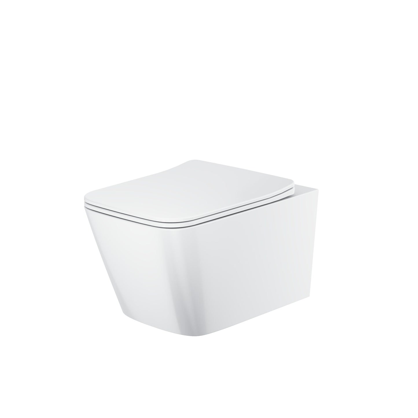 RIVIERIA RIMLESS SQUARE WALL HUNG PAN INCLUDING SOFT CLOSER SEAT