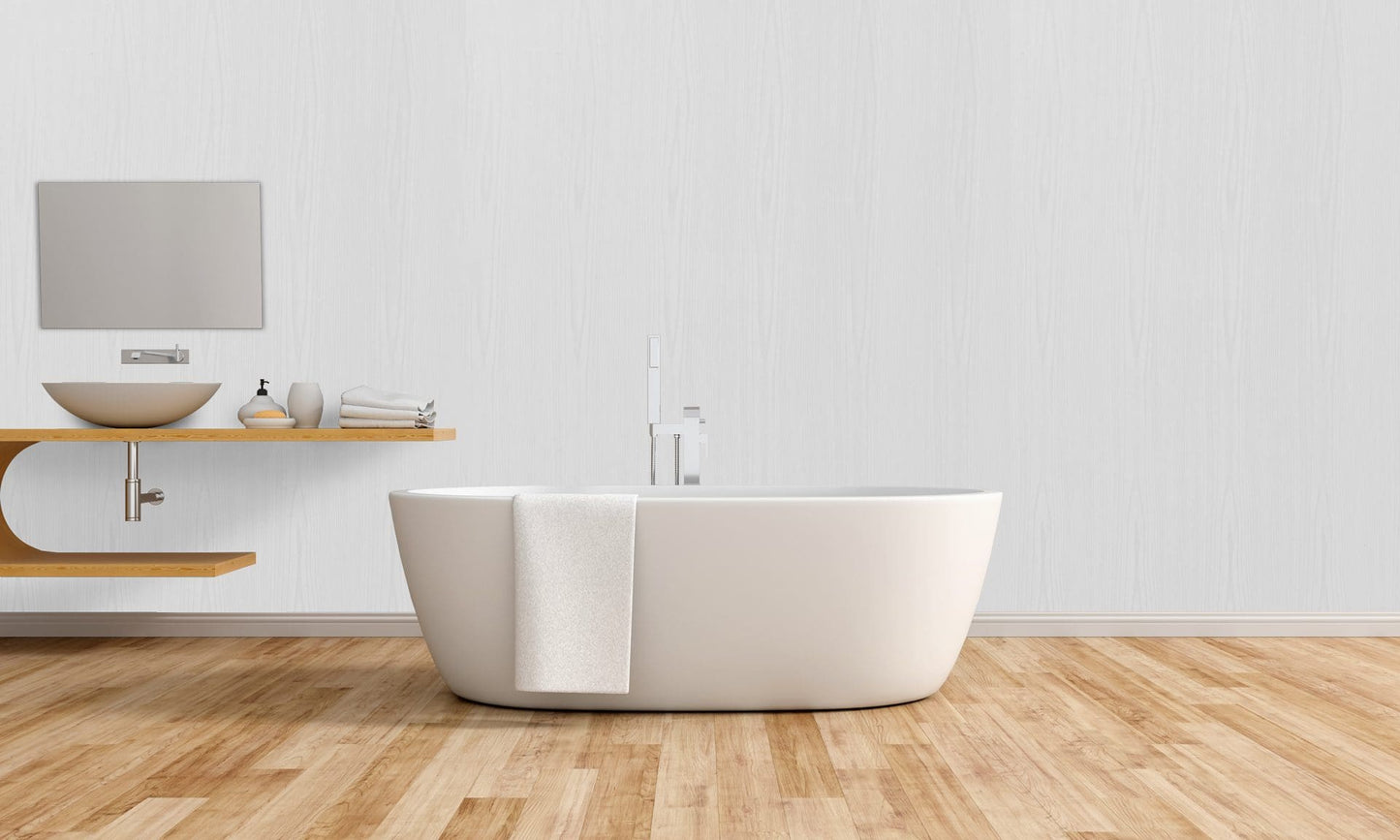 White Wood High Gloss - 1000mm x 2400mm x 10mm - Gloss - Waterproof - 1 Fire Rated