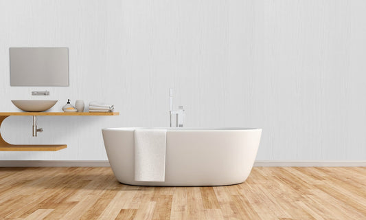 White Wood High Gloss - 1000mm x 2400mm x 10mm - Gloss - Waterproof - 1 Fire Rated