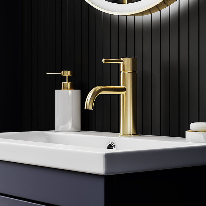 WWP Brushed Brass Luxury Bathroom Suite  (Left Hand Bath)