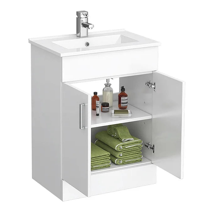 WWP Matt Black Modern Bathroom Package (1700 X 700mm Bath)