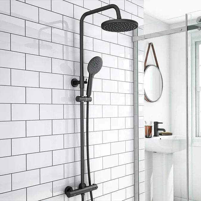 WWP Matt Black Modern Bathroom Package (1600 X 700mm Bath)