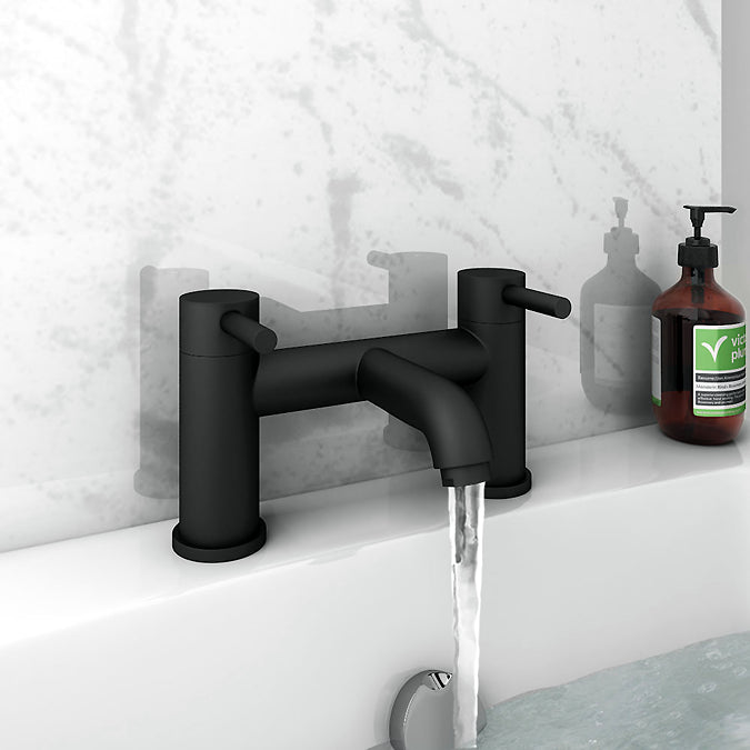 WWP Matt Black Modern Bathroom Package (1500 X 700mm Bath)