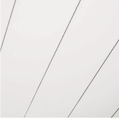 White Single Chrome - 250mm x 2700mm x 8mm - Gloss - Waterproof - Wall and ceiling