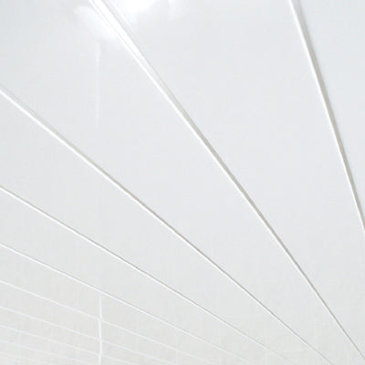 White Double White Strip - 250mm x 2700mm x 8mm - Gloss - Waterproof - Wall and ceiling