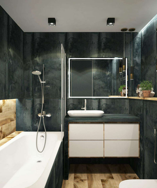 Black Wood Gloss - 1000mm x 2400mm x 10mm - Gloss - Waterproof - 1 Fire Rated