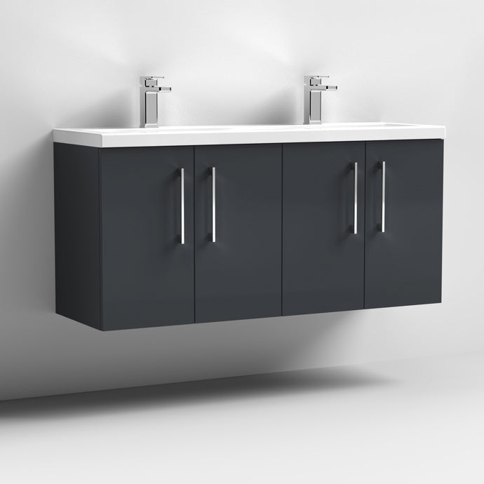 1200mm Wall Hung 4 Door Vanity & Double Basin (CBM424)