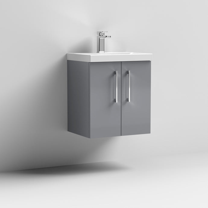 500mm Wall Hung 2 Door Vanity & Basin 3