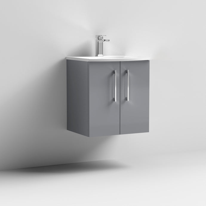 500mm Wall Hung 2 Door Vanity & Basin 4