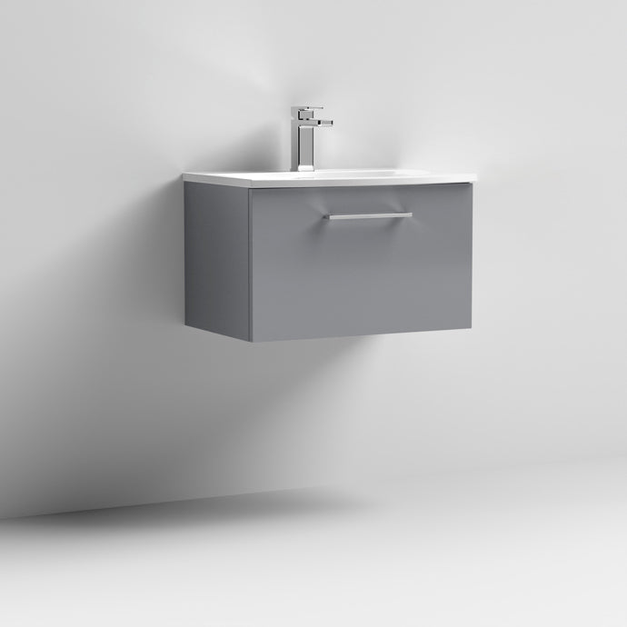 600mm Wall Hung 1 Drawer Vanity & Basin 4