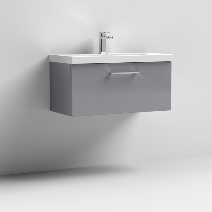 800mm Wall Hung 1 Drawer Vanity & Basin 1