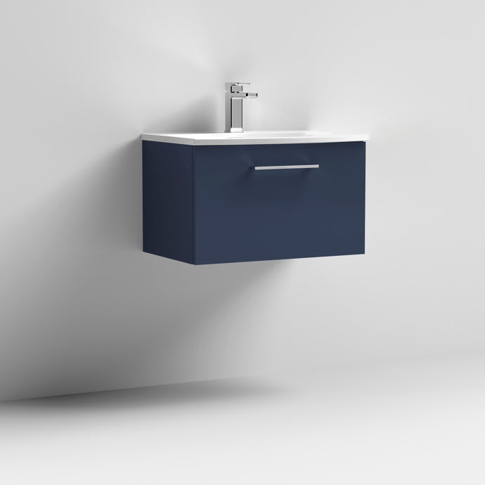 600mm Wall Hung 1 Drawer Vanity & Basin 4