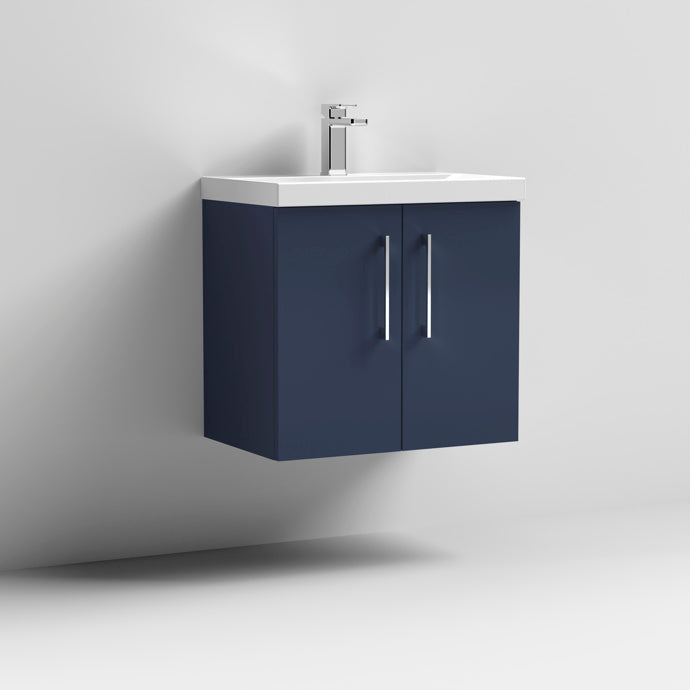 600mm Wall Hung 2 Door Vanity & Basin 1
