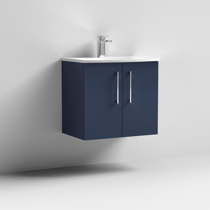 600mm Wall Hung 2 Door Vanity & Basin 4