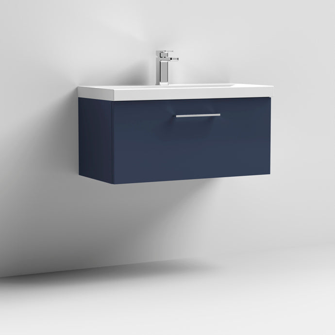 800mm Wall Hung 1 Drawer Vanity & Basin 1