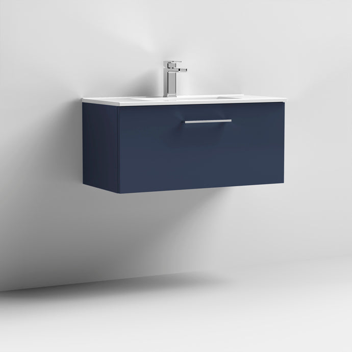 800mm Wall Hung 1 Drawer Vanity & Basin 2