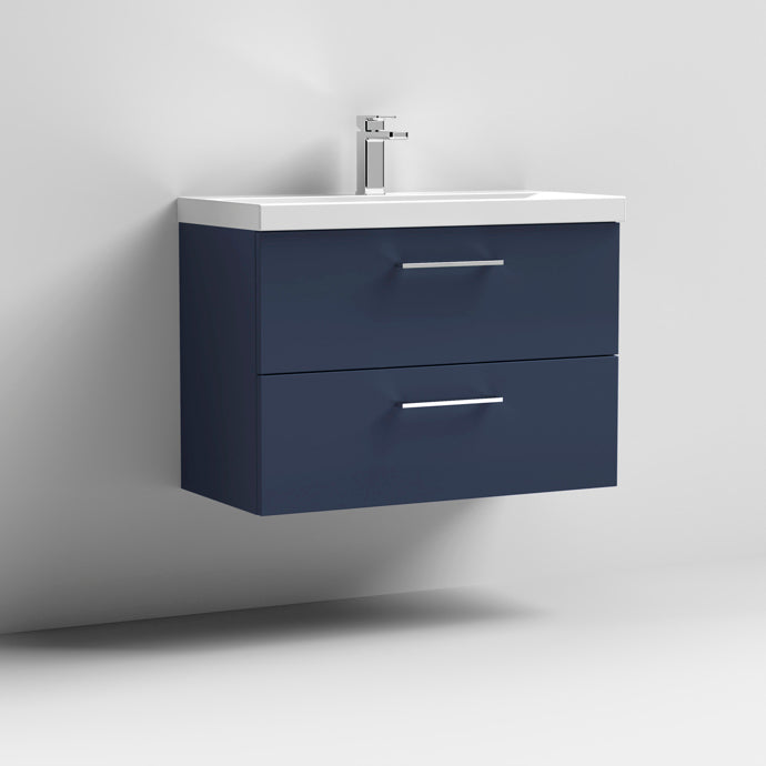 800mm Wall Hung 2 Drawer Vanity & Basin 1