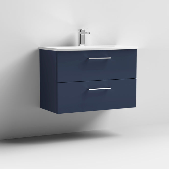 800mm Wall Hung 2 Drawer Vanity & Basin 4