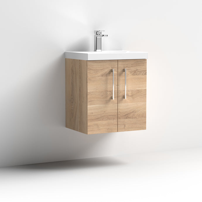 500mm Wall Hung 2 Door Vanity & Basin 1