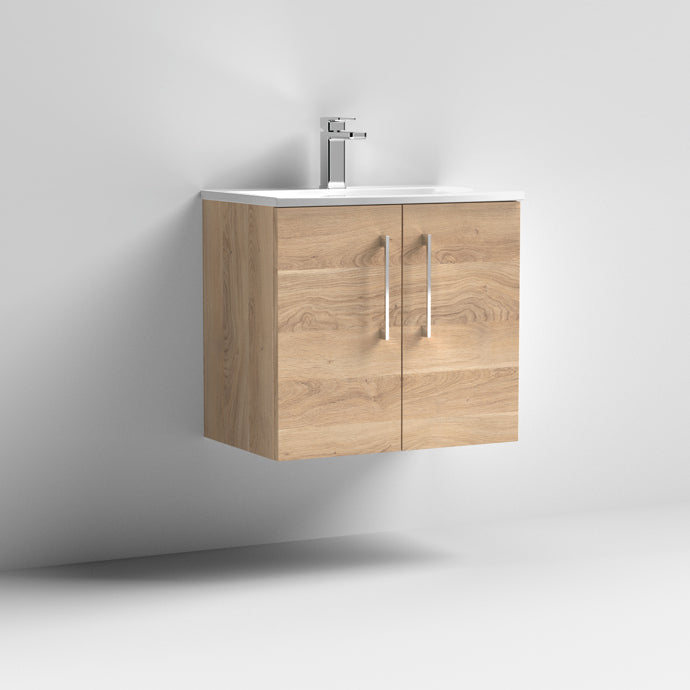 600mm Wall Hung 2 Door Vanity & Basin 4