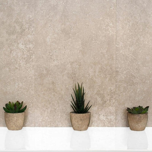 Concrete Beige - 250mm x 2700mm x 8mm - Matt Finish - Waterproof - Wall and ceiling