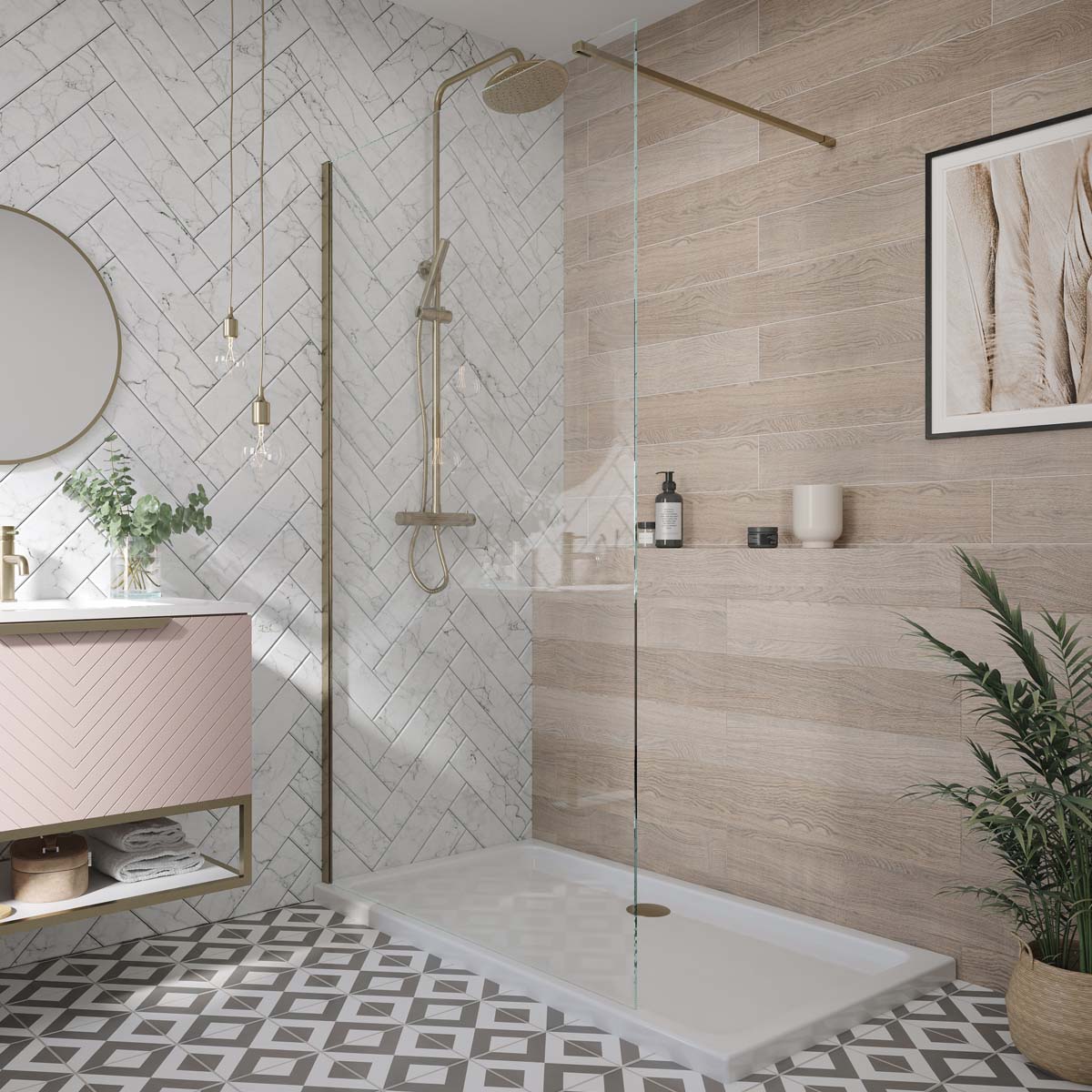 Forte Fluted Wetroom Joining Piece
