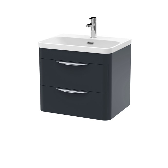 600mm Wall Hung Vanity & Thin Edge Ceramic Basin