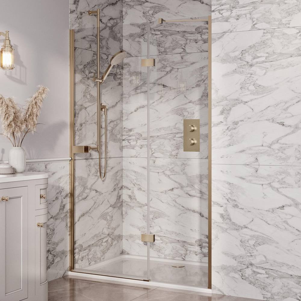 Athena Hinged Door & in-line - Brushed Brass