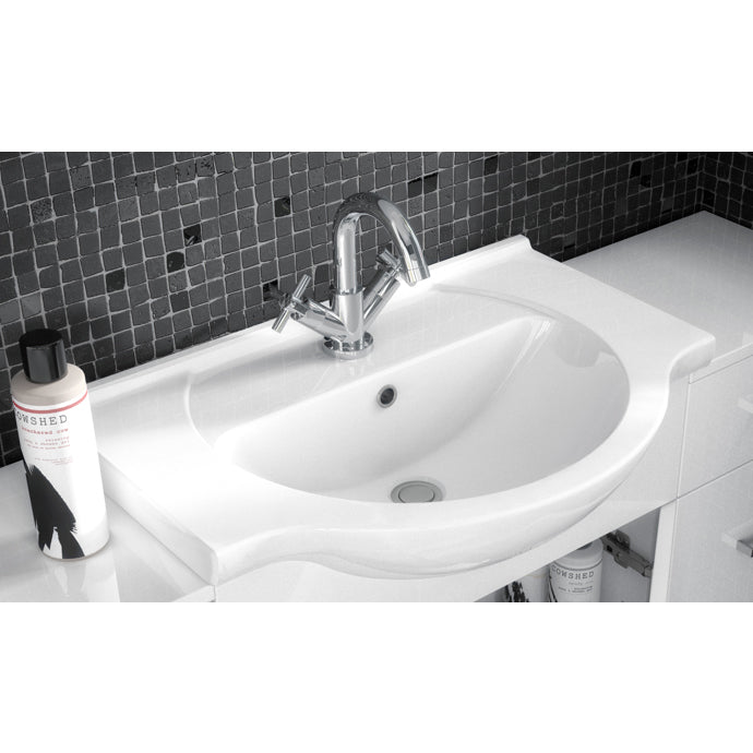 Floor Standing Unit White With Round Basin